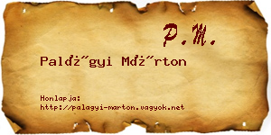 Palágyi Márton névjegykártya